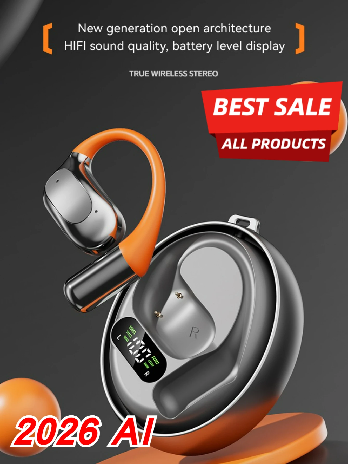 Bluetooth Headset On Ear - Auriculares con traductor inalámbrico, 144 idiomas,