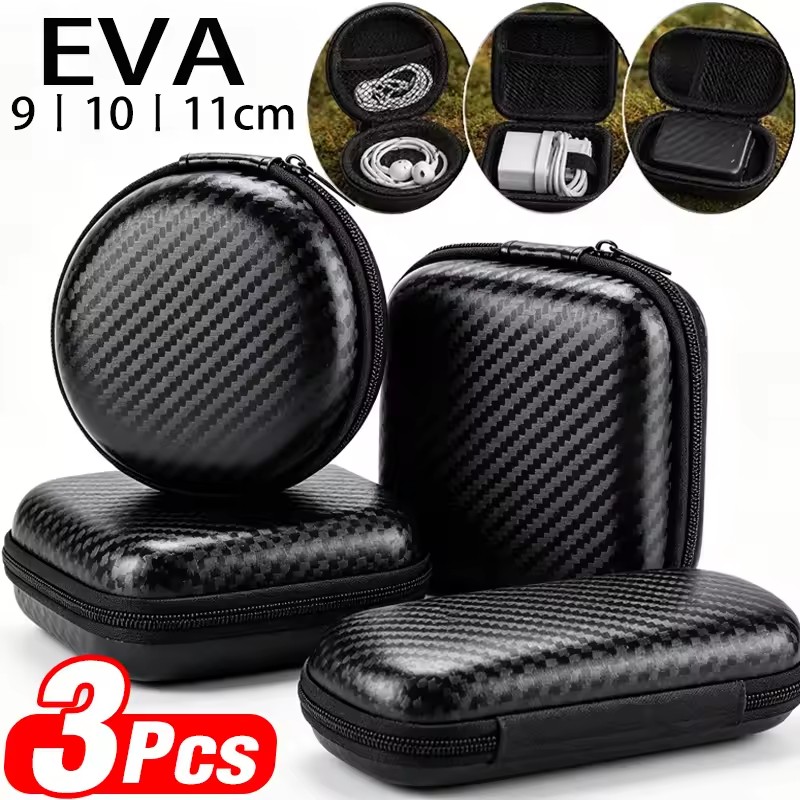 Headphone Case Hard - Estuche organizador de cables EVA rígido,